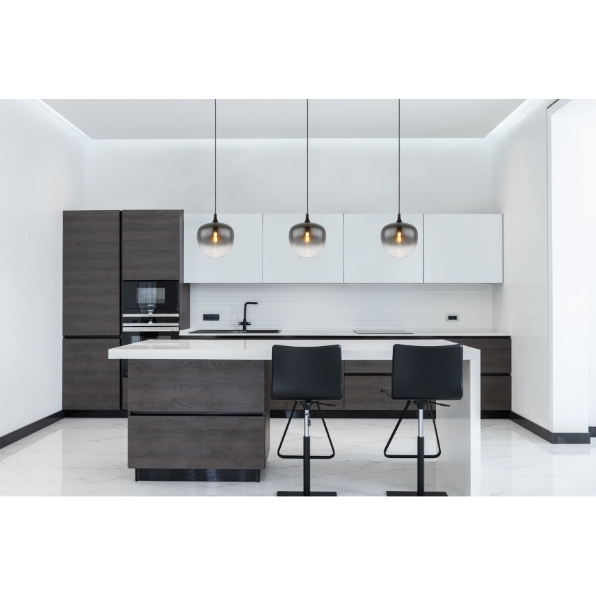 Globo - Candeeiro suspenso 1xE27/60W/230V diâmetro 29 cm preto