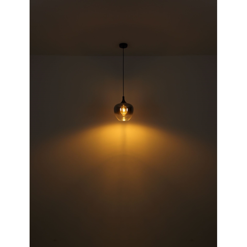 Globo - Candeeiro suspenso 1xE27/60W/230V diâmetro 29 cm preto