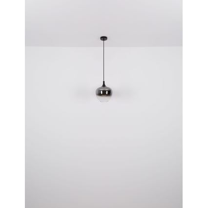 Globo - Candeeiro suspenso 1xE27/60W/230V diâmetro 29 cm preto