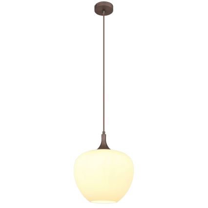 Globo - Candeeiro suspenso 1xE27/60W/230V diâmetro 29 cm branco/castanho