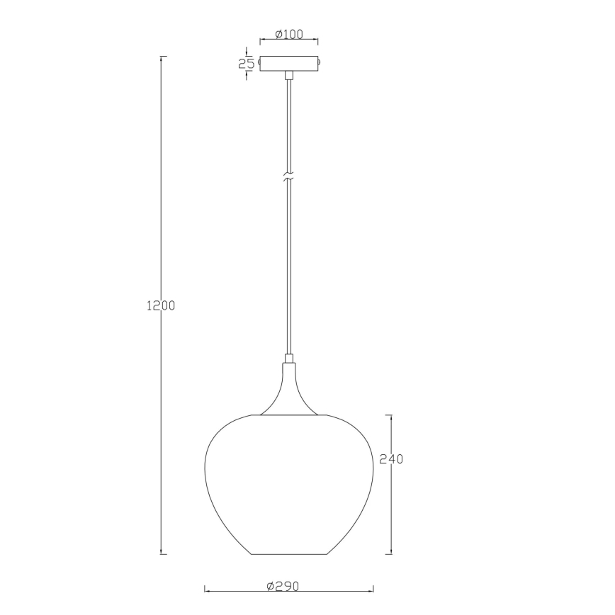 Globo - Candeeiro suspenso 1xE27/40W/230V diâmetro 29 cm branco/antracite