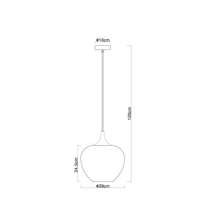 Globo - Candeeiro suspenso 1xE27/60W/230V diâmetro 29 cm branco