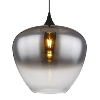 Globo - Candeeiro suspenso 1xE27/60W/230V diâmetro 40 cm preto