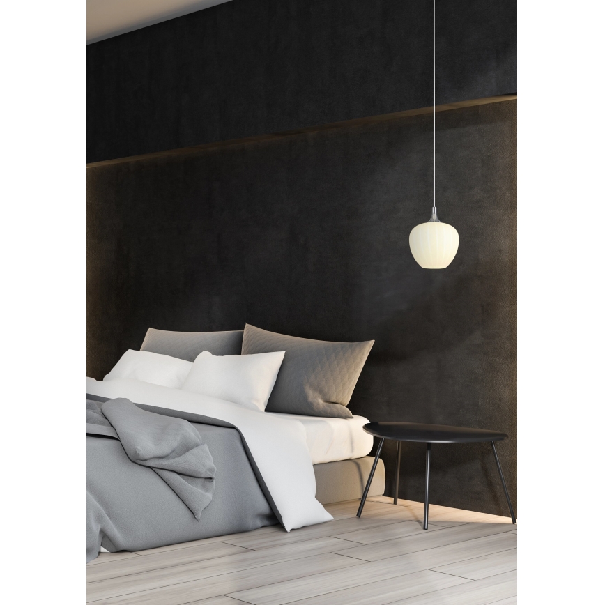Globo - Candeeiro suspenso 1xE27/60W/230V diâmetro 24 cm branco