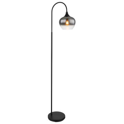 Globo - Candeeiro de chão 1xE27/40W/230V preto/fumado