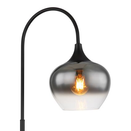 Globo - Candeeiro de chão 1xE27/40W/230V preto/fumado