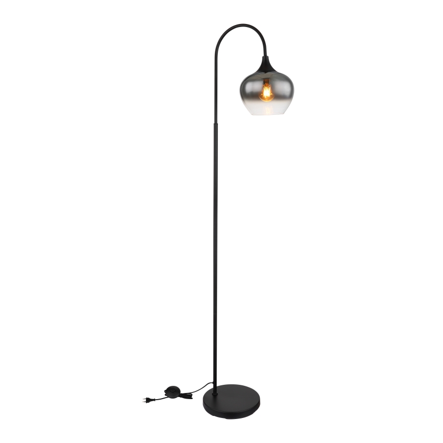 Globo - Candeeiro de chão 1xE27/40W/230V preto/fumado