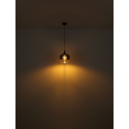 Globo - Candeeiro de chão 1xE27/40W/230V preto/fumado