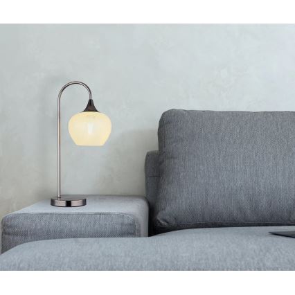Globo - Candeeiro de mesa 1xE27/40W/230V branco/antracite