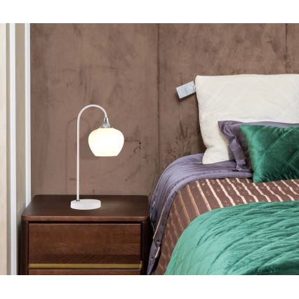 Globo - Candeeiro de mesa 1xE27/40W/230V branco