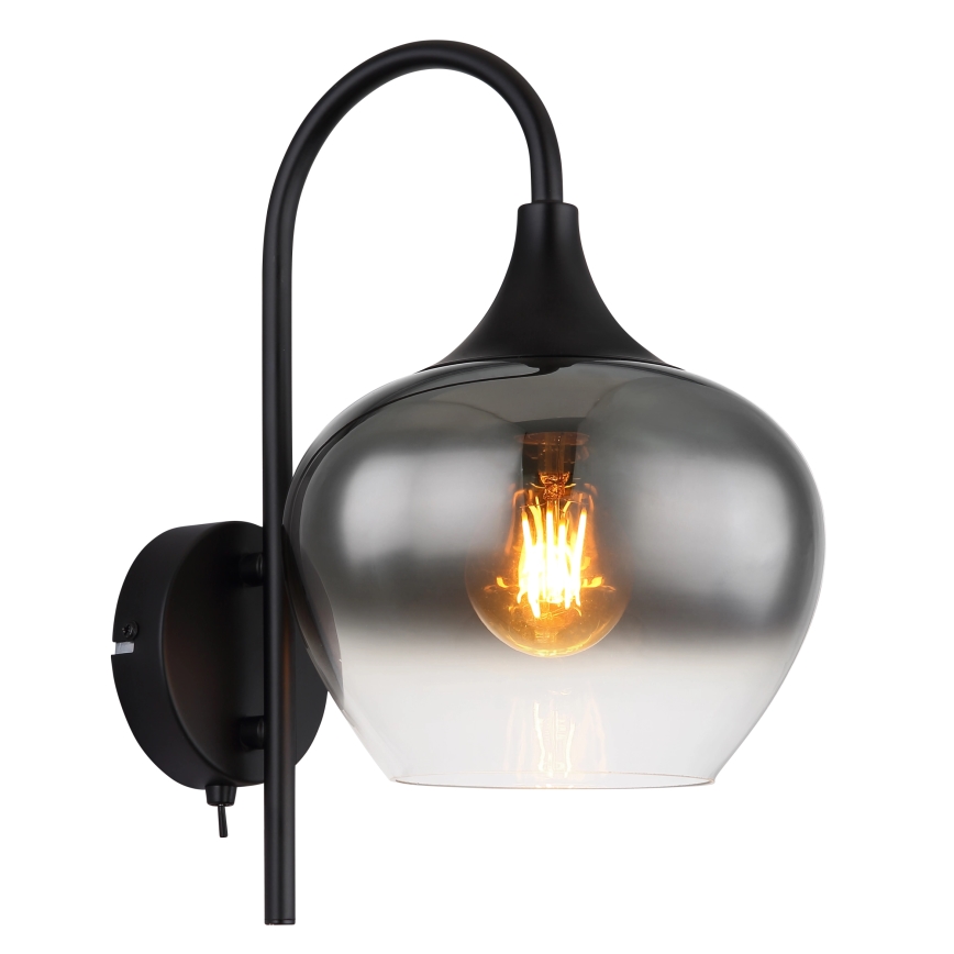 Globo - Candeeiro de parede 1xE27/40W/230V preto