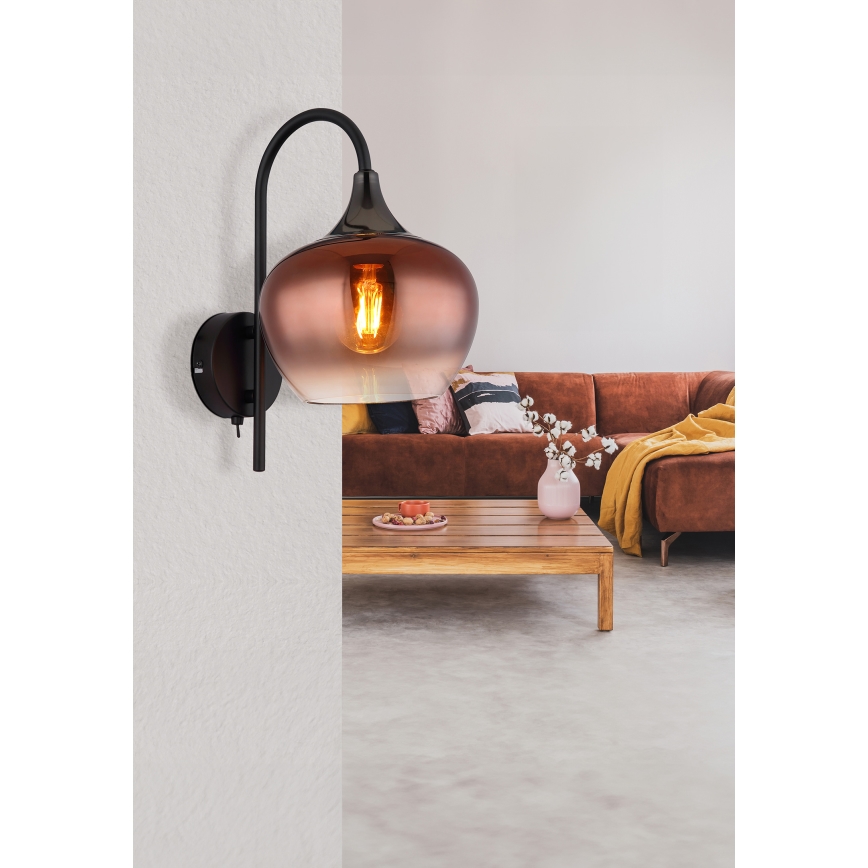Globo - Candeeiro de parede 1xE27/40W/230V cobre