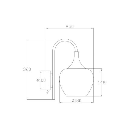 Globo - Candeeiro de parede 1xE27/40W/230V branco/antracite