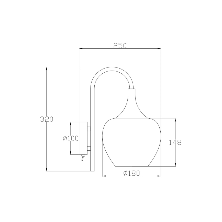 Globo - Candeeiro de parede 1xE27/40W/230V branco/antracite