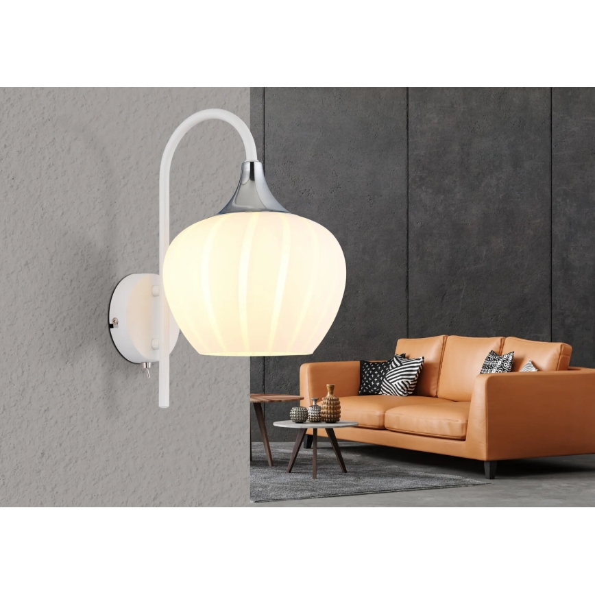 Globo - Candeeiro de parede 1xE27/40W/230V branco