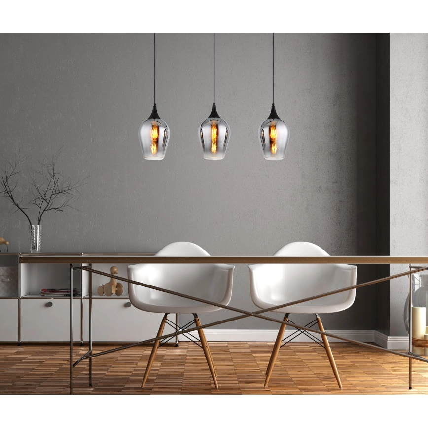 Globo - Candeeiro suspenso 3xE27/60W/230V