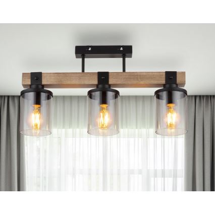 Globo - Candelabro integrado 3xE27/60W/230V carvalho