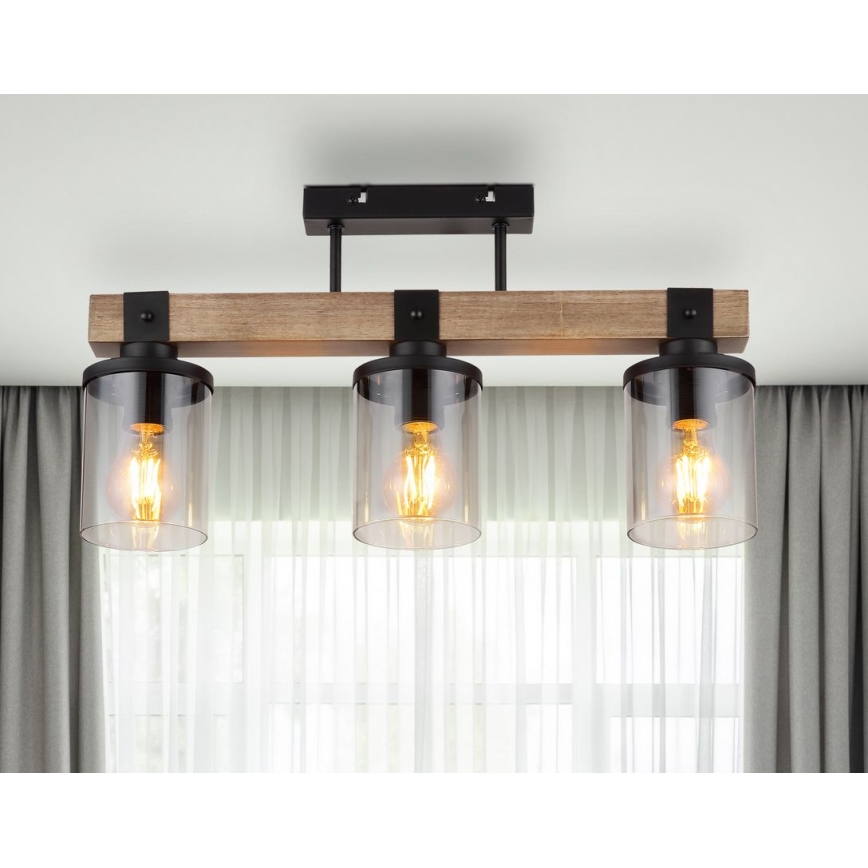 Globo - Candelabro integrado 3xE27/60W/230V carvalho