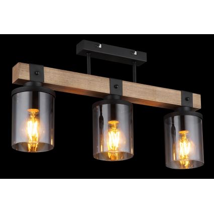 Globo - Candelabro integrado 3xE27/60W/230V carvalho
