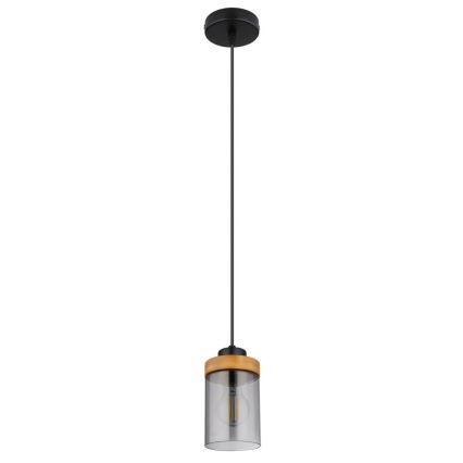 Globo - Candelabro suspenso 1xE27/40W/230V metal/madeira
