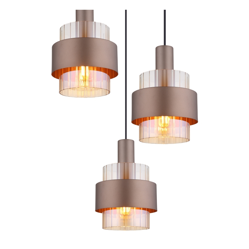 Globo - Candeeiro suspenso 3xE27/60W/230V diâmetro 45 cm