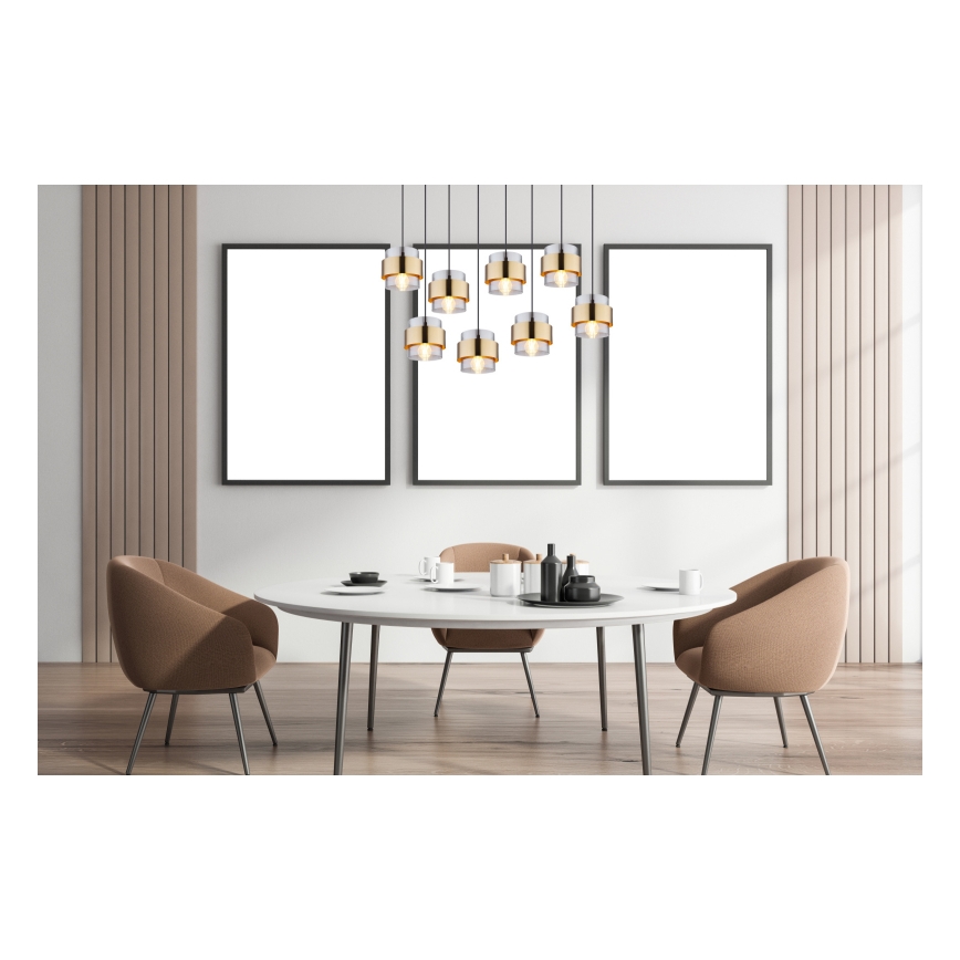 Globo - Candeeiro suspenso 8xE27/60W/230V