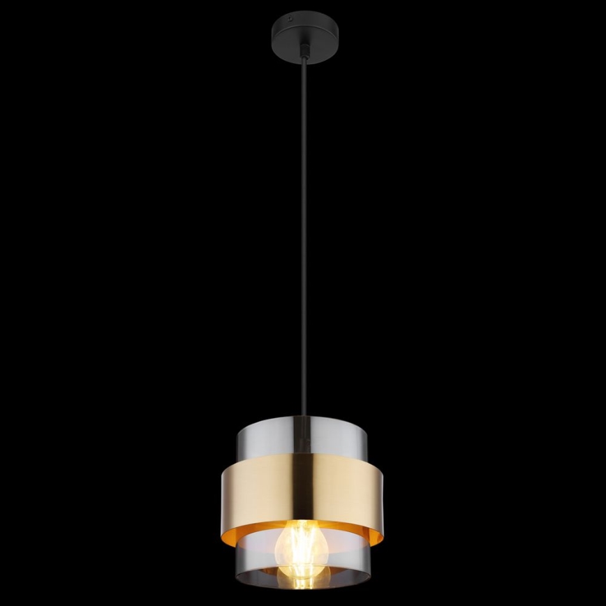 Globo - Candelabro suspenso 1xE27/60W/230V preto/latão