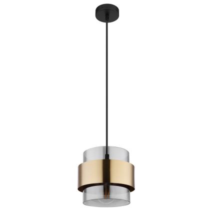 Globo - Candelabro suspenso 1xE27/60W/230V preto/latão