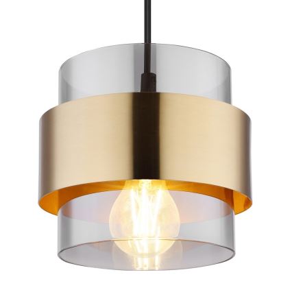 Globo - Candelabro suspenso 1xE27/60W/230V preto/latão