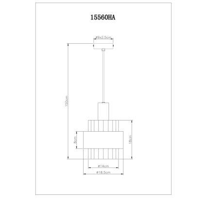 Globo - Candeeiro suspenso 1xE27/60W/230V diâmetro 18,5 cm