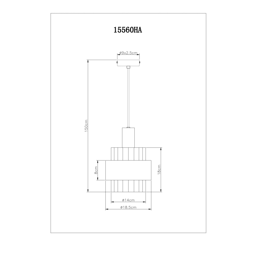 Globo - Candeeiro suspenso 1xE27/60W/230V diâmetro 18,5 cm