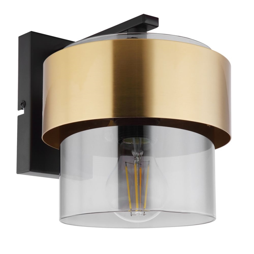 Globo - Iluminação de parede 1xE27/60W/230V preto/latão