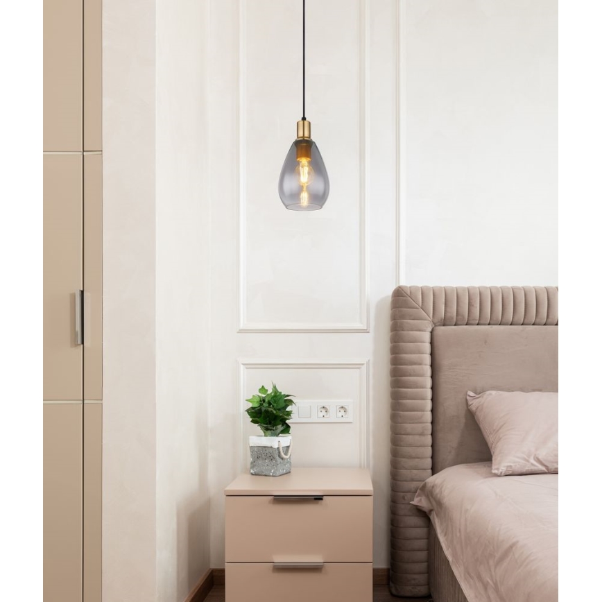 Globo - Candelabro suspenso 1xE27/40W/230V latão