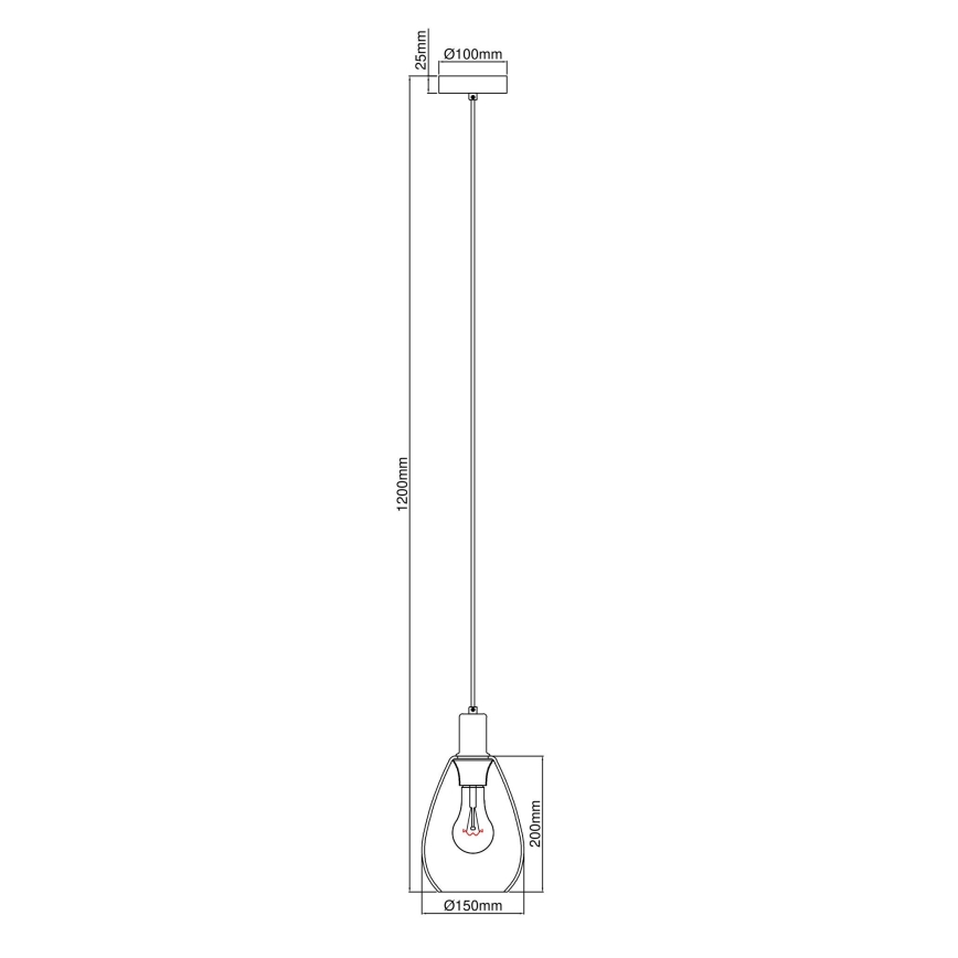 Globo - Candelabro suspenso 1xE27/40W/230V latão