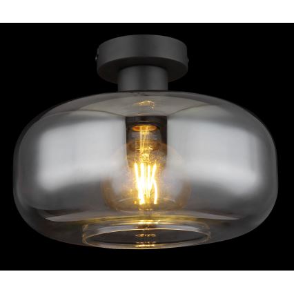 Globo - Candeeiro integrado 1xE27/40W/230V diâmetro 28 cm cinzento