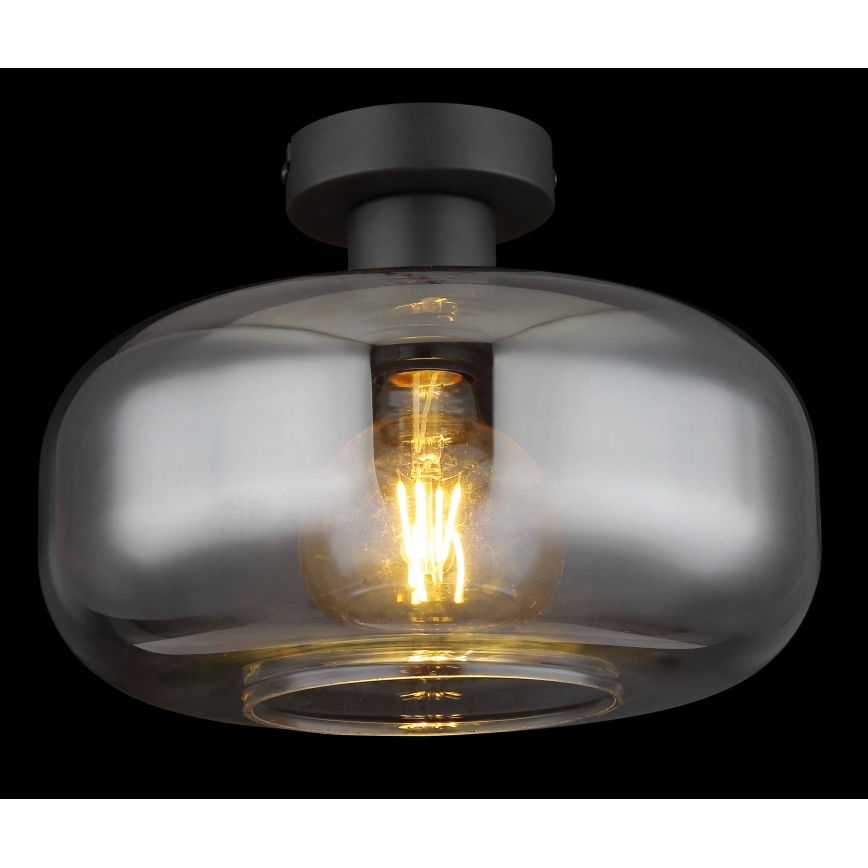 Globo - Candeeiro integrado 1xE27/40W/230V diâmetro 28 cm cinzento