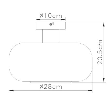 Globo - Candeeiro integrado 1xE27/40W/230V diâmetro 28 cm cinzento