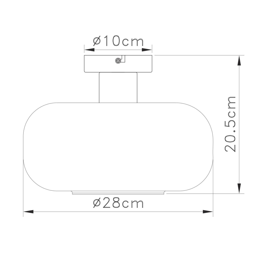 Globo - Candeeiro integrado 1xE27/40W/230V diâmetro 28 cm transparente