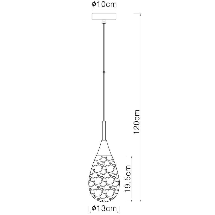 Globo - Candelabro suspenso 1xE14/9W/230V