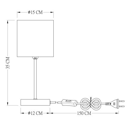 Globo - Candeeiro de mesa 1xE14/25W/230V