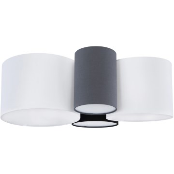 Globo 15586-4D - Candeeiro de tecto MAKKI 4xE27/15W/230V branco/cinzento/preto