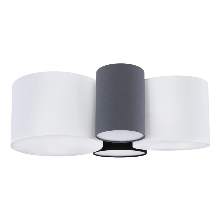 Globo 15586-4D - Candeeiro de tecto MAKKI 4xE27/15W/230V branco/cinzento/preto