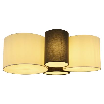 Globo 15586-4D - Candeeiro de tecto MAKKI 4xE27/15W/230V branco/cinzento/preto