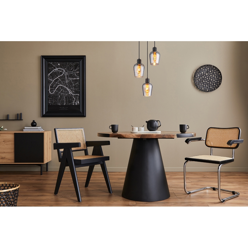 Globo - Candeeiro suspenso 3xE27/40W/230V diâmetro 28,5 cm preto