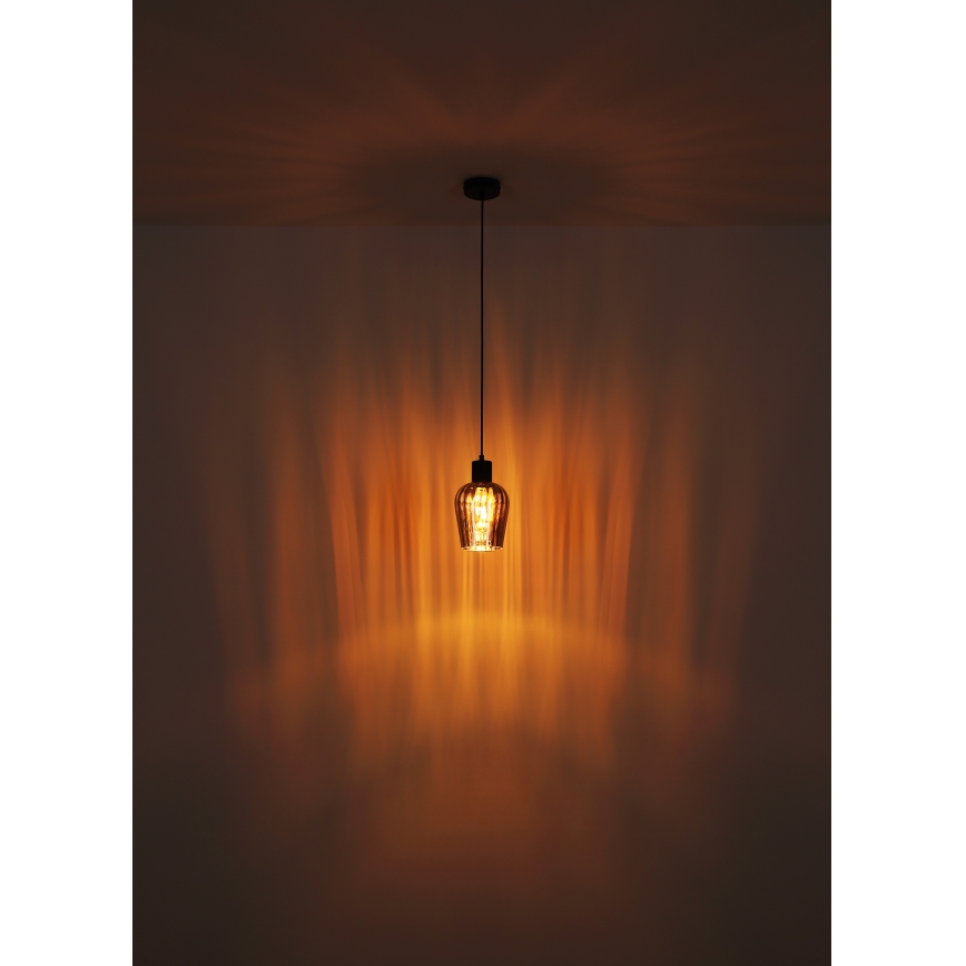 Globo - Candeeiro suspenso 1xE27/40W/230V diâmetro 13,5 cm preto
