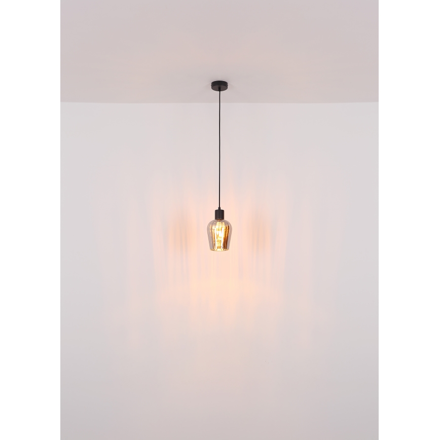 Globo - Candeeiro suspenso 1xE27/40W/230V diâmetro 13,5 cm preto