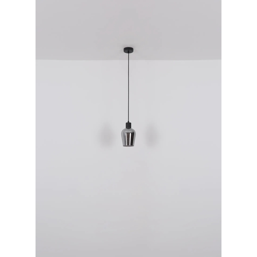 Globo - Candeeiro suspenso 1xE27/40W/230V diâmetro 13,5 cm preto
