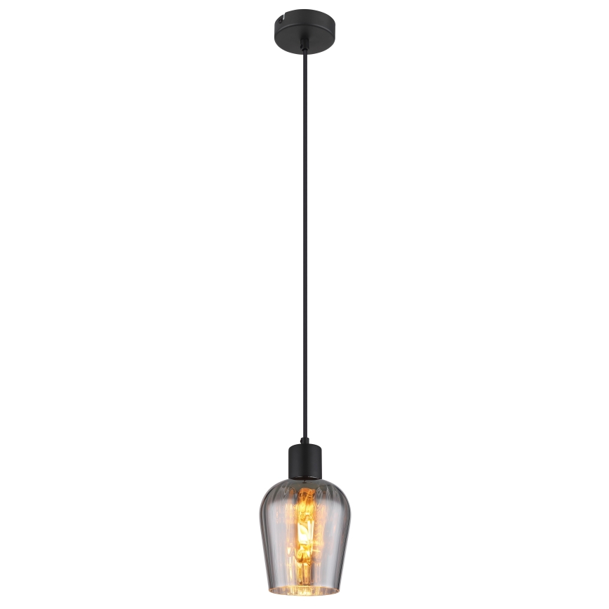 Globo - Candeeiro suspenso 1xE27/40W/230V diâmetro 13,5 cm preto
