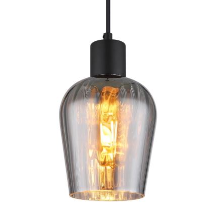 Globo - Candeeiro suspenso 1xE27/40W/230V diâmetro 13,5 cm preto