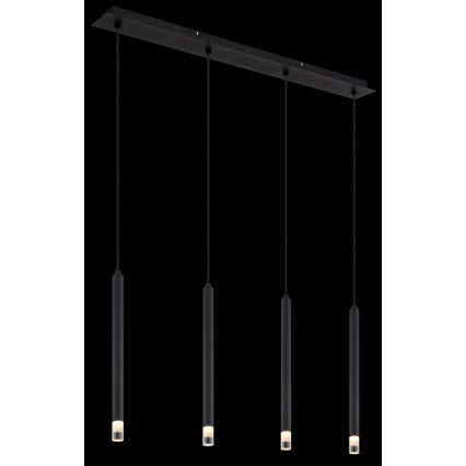 Globo - Candeeiro suspenso 4xG9/4W/230V preto